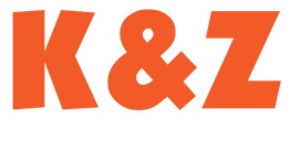 Bold orange logo on a white background featuring stylized text.