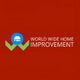 Red logo with text "World Wide Home Improvement" and a blue house icon above green checkmarks.
