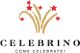 Logo with fireworks and red stars, text "CELEBRINO COME CELEBRATE!" below.
