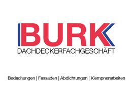 Logo von BURK Dachdeckerfachgeschäft, mit den Leistungen: Bedachungen, Fassaden, Abdichtungen.