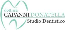 Logo dello Studio Dentistico Dott.ssa Capanni Donatella, con disegno di un dente stilizzato.
