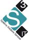 Logo mit „S3 IT“ und Text: „Systems, Solutions, Services“ in blauen und schwarzen Blöcken.