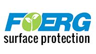 Logo mit Schriftzug "FOERG surface protection" und grünem Blattmotiv im Buchstaben "O".