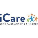 Logo of iCare with colorful figures and the text "Let's Raise Amazing Children."