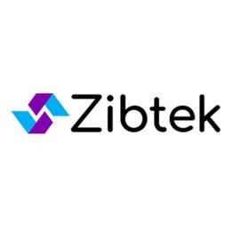 Zibtek logo with a stylized purple and blue icon on a white background.