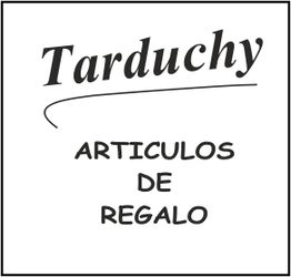 Texto: "Tarduchy Artículos de Regalo" en diseño simple sobre fondo blanco.