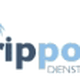 Logo mit blauem stilisiertem Oktopus, Text "trippodi Dienstleistungen" in Blau und Schwarz.