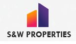 Logo of S&W Properties with two gradient buildings in orange and purple.