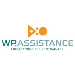 Logo de WP Assistance avec le slogan "Libérez vous des contraintes" en dessous.
