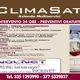 Annuncio di servizi ClimaSat per condizionamento, impianti termici e idraulici, con contatti telefonici.