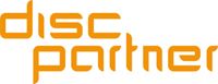 Logo mit orangefarbenem Text: "disc partner". Hintergrund ist weiß.