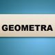 Scritta "GEOMETRA" su sfondo blu e beige.