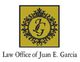 Logo of Law Office of Juan E. Garcia with ornate initials in a golden emblem.