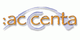 Logo mit dem Text ":accenta" in orange und einem blauen geschwungenen Bogen darüber.