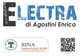 Logo Electra di Agostini Enrico con certificazione RINA e codice QR.