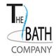 Logo of "The Bath Company" with stylized water splash integrated into the text.