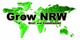 Text "Grow NRW" vor einer grünen Weltkarte, darunter "Groß- und Einzelhandel".