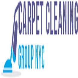 "Logo of Carpet Cleaning Group NYC with a vacuum icon, in purple and blue text."