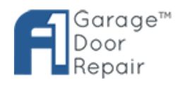 Logo of A1 Garage Door Repair in blue and white.