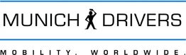 Logo mit Text "Munich Drivers", darunter "Mobility. Worldwide."