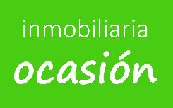 Texto blanco sobre fondo verde: "inmobiliaria ocasión".