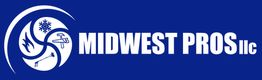 Logo of Midwest Pros LLC with icons of fire, snowflake, hammer, and pipe wrench on blue.