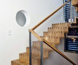 Faltwerktreppe gerade als Podesttreppe