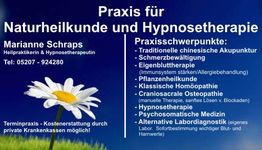 Praxis für Naturheilkunde und Hypnosetherapie mit Leistungen wie Akupunktur und Homöopathie.