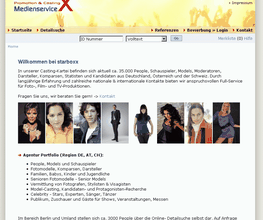 starboxx Modelagentur - Website Vorschau