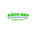 "Aqua-Dry logo with green and blue text: Environmentally Friendly Carpet Care."
