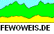 Logo mit grünen Hügeln und blauem Himmel; Text: "FEWOWEIS.DE".