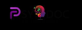 Logo with a stylized "P," colorful silhouette of a head with leaves, and the text "PSYDOC."