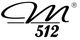 Logo mit geschwungenem "M" und dem Text "512" darunter. Oben rechts das Registriert-Zeichen.