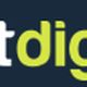 Logo met de tekst "softdigital" in witte en limegroene letters op een donkerblauwe achtergrond.