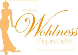 Silhouette einer Frau neben dem Text "Das kleine Wohnless Figurstudio" in orange.