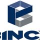 Logo met geometrische vorm en de tekst "BINX" in blauwe en grijze tinten.