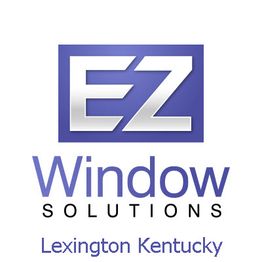 Logo for EZ Window Solutions with the text "Lexington Kentucky" below.