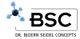 Logo mit Molekül und Text: BSC, Dr. Bjoern Seidel Concepts.