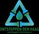 Logo van Ontstoppen Den Haag met pijpen en een druppel in het midden.