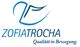 Logo von Zofia Trocha, Text: "Qualität in Bewegung." in Blau und Schwarz.
