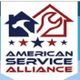 Logo of the American Service Alliance with blue and red stars, a hammer, and wrench icons.
