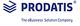 Logo von PRODATIS mit Slogan „The eBusiness Solution Company“.