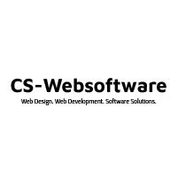Logo mit Text: "CS-Websoftware. Web Design. Web Development. Software Solutions."