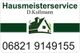 Hausmeisterservice-Schild mit Haus-Logo und Telefonnummer 06821 9149155.
