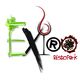 Logo del "Exiro RistoPark", design creativo con elementi naturali e simboli culinari.