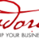 Rotes Logo mit Schriftzug "Jadora! Jazz Up Your Business" auf weißem Hintergrund.