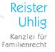 Text: "Reister Uhlig Kanzlei für Familienrecht" in blau und grau.