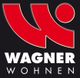 Logo mit rotem Symbol auf schwarzem Hintergrund und dem Schriftzug "Wagner Wohnen" in Weiß.