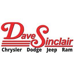Text logo: "Dave Sinclair Chrysler Dodge Jeep Ram" in red and black.