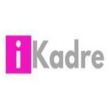 Logo with pink square "i" and gray "Kadre" text.